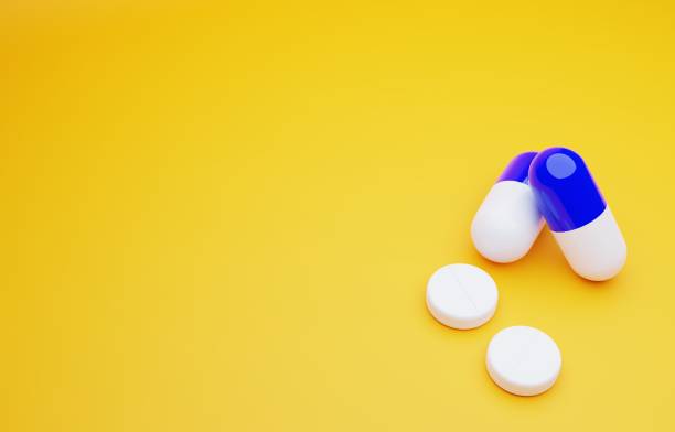 istock 3D image of a simple capsule tablet 1397889960