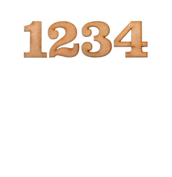 istock Number 1234 in wood, isolated on white background 1397890288