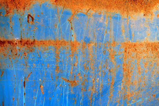 Grungy rusted metal surface. Abstract background and texture.