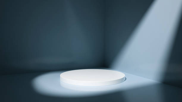 istock 3D illustration material of podium illuminated by spotlight 1397892810