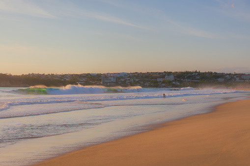 Scenic view of Puerto Escondido  beach at sunset