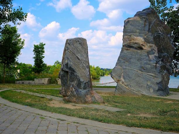 Rock sculptures in Toronto park