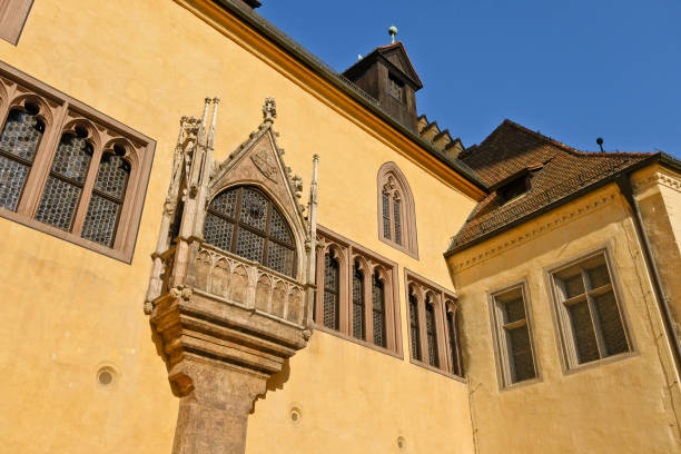 Eisenach, Thuringia, Germany, May 3, 2024 - The bailiwick with the Nuremberg oriel on Wartburg Castle near Eisenach in the Thuringian Forest.