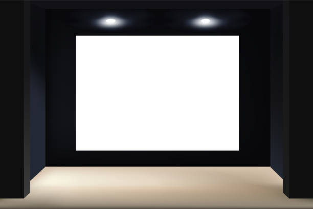 istock Vector for a presentation of a painting in a museum. 1397909595