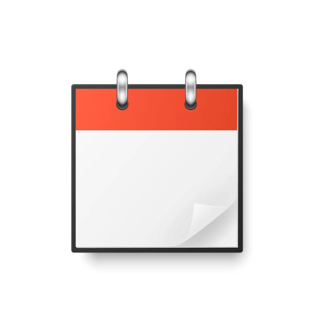 istock Vector 3d Red Modern Simple Minimalistic Realistic Calendar Icon Isolated. New Year, Holiday Eve Concept. Design Template of Paper Calendar. Square Isolated Calendar with Folded Paper Corenr of Sheet 1397912754