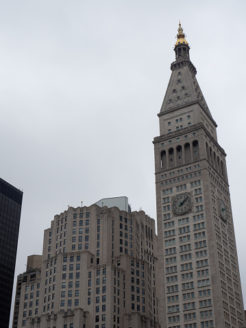 New York, USA - June 19, 2019: Image of the Metropolitan Life Insurance Company Tower near Madison Square Park.