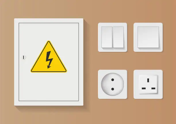 Vector illustration of electrical safety panel