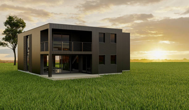 istock 3d modern house on green grass background, 3d rendering concept for advertising 1397917914