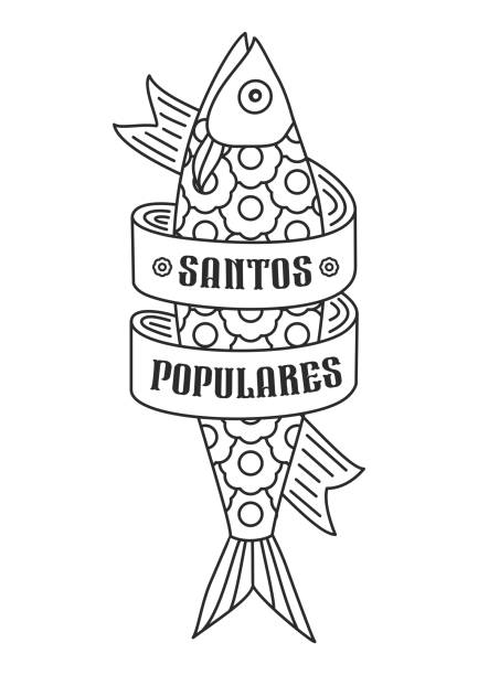 ilustrações de stock, clip art, desenhos animados e ícones de santos populares. summer festival in june in portugal. - santos populares
