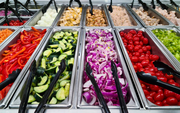 istock Self service food and salad restaurant 1397922223