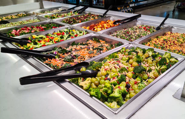 istock Self service food and salad restaurant 1397922337