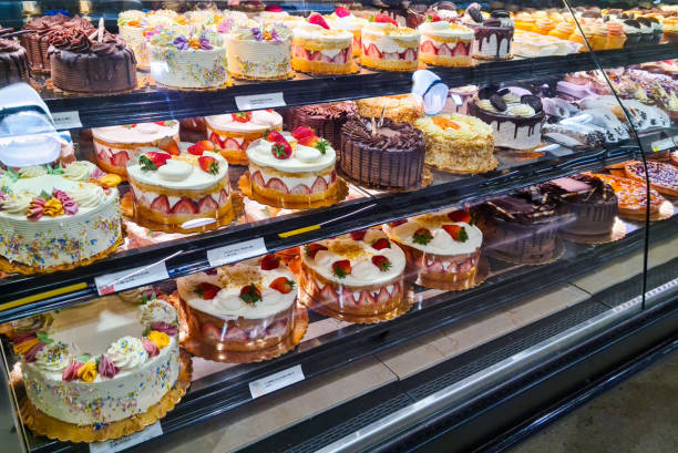 istock Assorted pies in the pastry shop window 1397922365