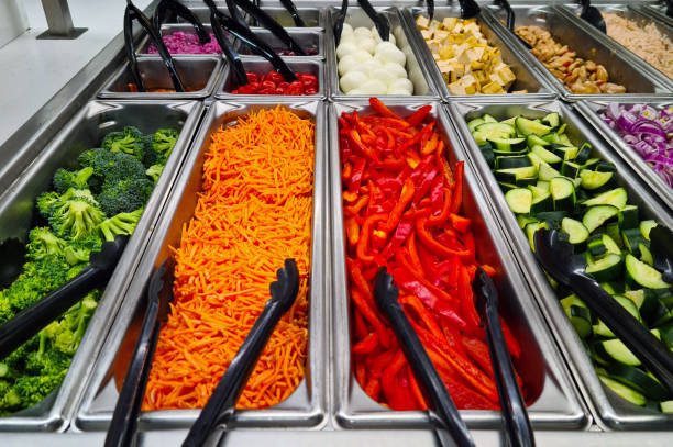 istock Self service food and salad restaurant 1397922387