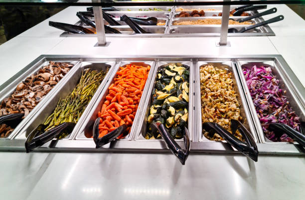 istock Self service food and salad restaurant 1397922396