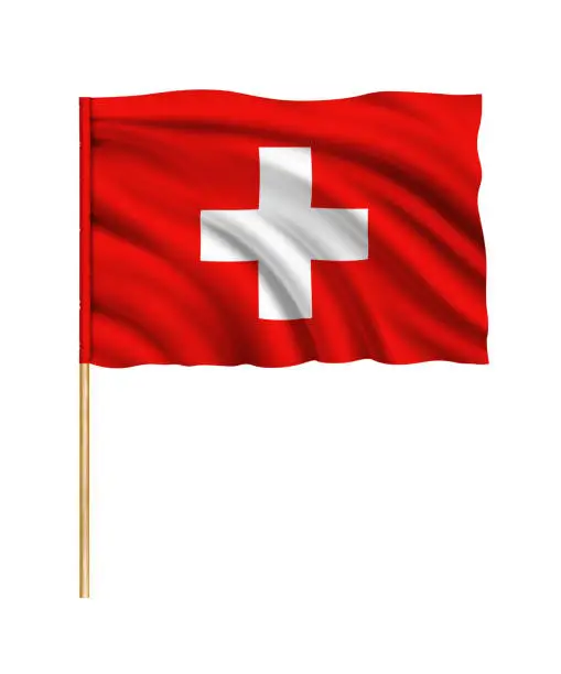 Vector illustration of Flag of Switzerland