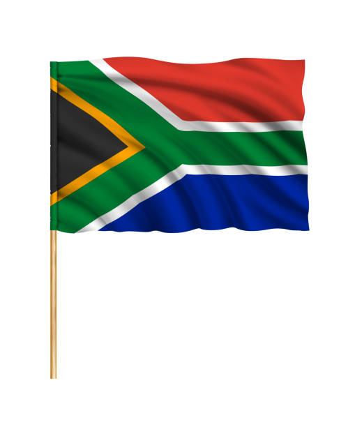 republik südafrika, flagge südafrikas - south africa flag africa south african flag stock-grafiken, -clipart, -cartoons und -symbole