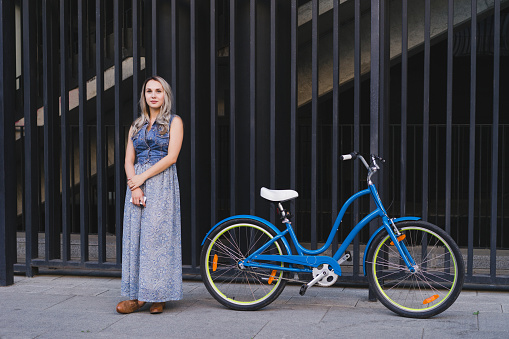 Lifestyle and health in the city. Good day for a ride, healthy life, street biking concept.