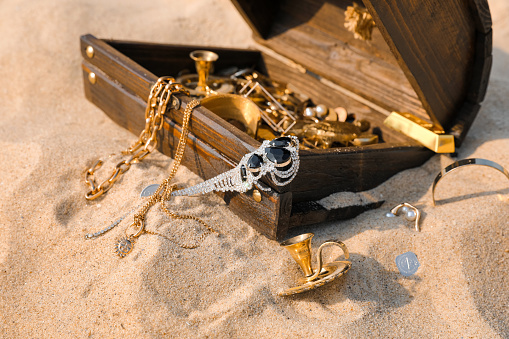 Treasure box on the beach