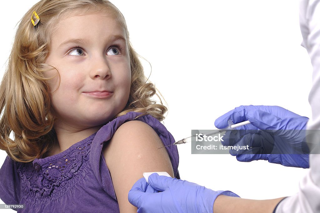 Criança vacinas em um branco - Foto de stock de Antibiotico royalty-free