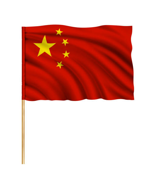 illustrazioni stock, clip art, cartoni animati e icone di tendenza di bandiera della cina - chinese flag