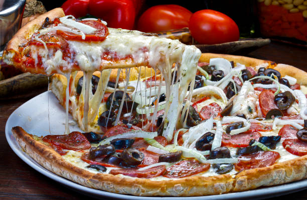 istock PizzaPepperoni pizza slice melted mozzarella cheese 1397929665