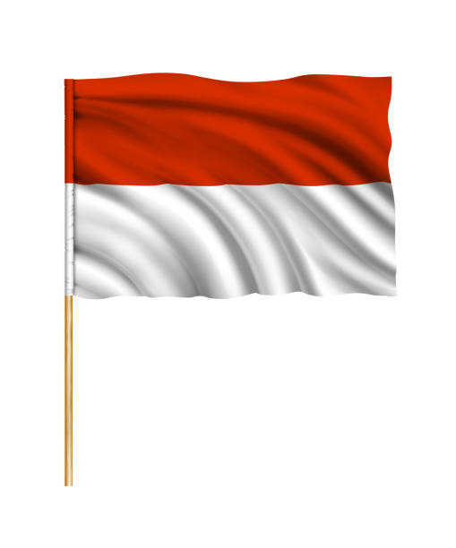 インドネシアの国旗 - インドネシア国旗点のイラスト素材／クリップアート素材／マンガ素材／アイコン素材