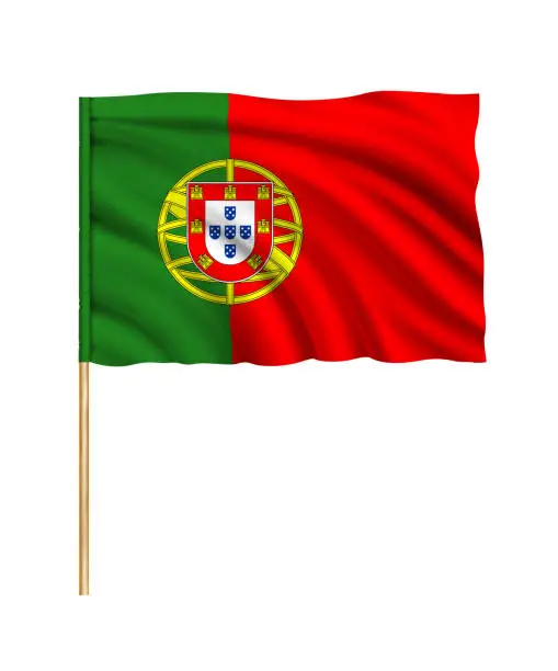 Vector illustration of Flag of Portugal