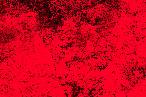 istock Abstract dark grunge texture on a red color rustic old metal sheet 1397935996