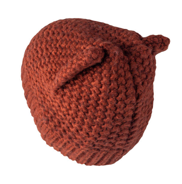 istock women's hat knitted isolated on white background. warm winter accessory 1397937312