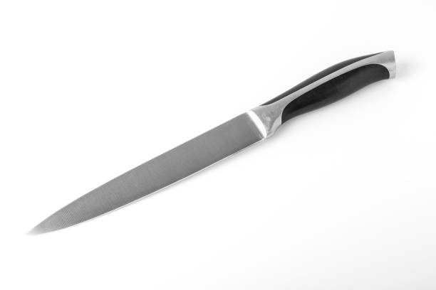 istock Table knife from stainless steel on a white background 1397943264