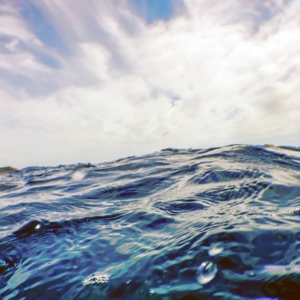 Ocean Blue Water Background, Wave Close Up