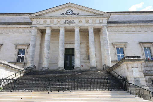 The courthouse, exterior view, city of Angouleme, department of Charente, France