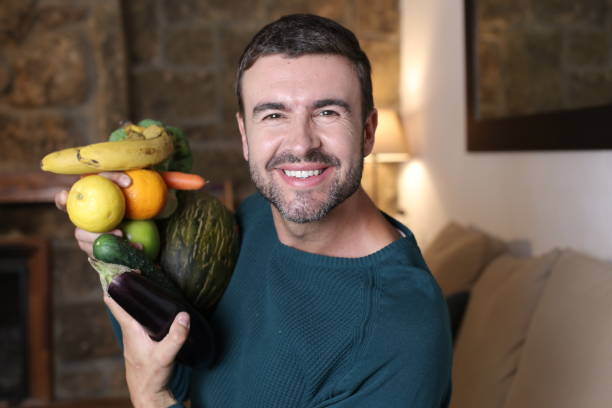 istock Man doing a natural vegan diet 1397957253