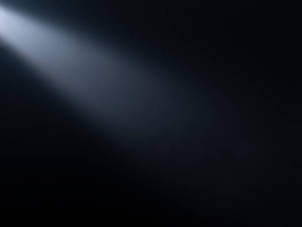 Light beam isolated on black background Close up of light beam isolated on black background spot lit stock pictures, royalty-free photos & images