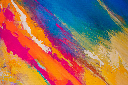 Close up photograph of my own abstract painting. Property release attached.