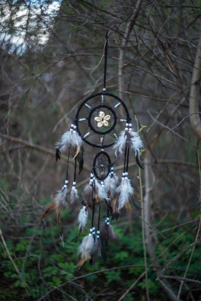 istock Dreamcatcher in forest, spiritual native american magical tool. 1397968500