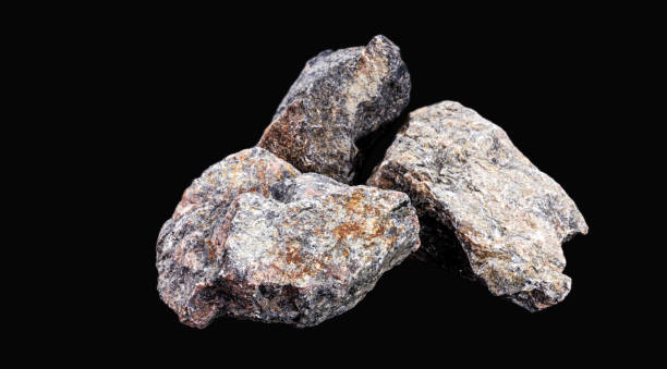 istock paving stones, sandstone, concrete, slate, limestone or granite, isolated black background 1397968505