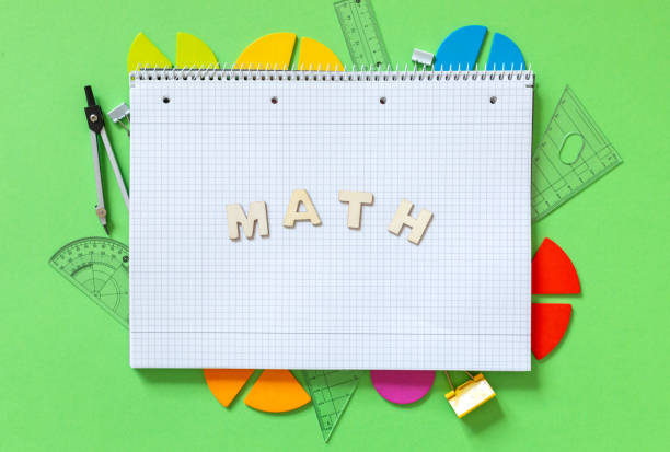 istock Letter board and colorful fractions mathematics. Interesting fun math for kids, education, back to school concept. Geometry and mathematics materials. 1397970882