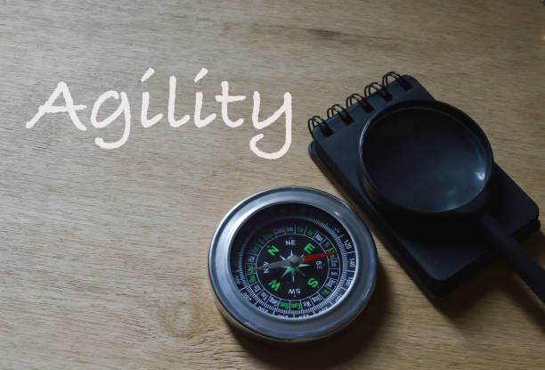 istock Wooden background written with AGILITY. Selective focus. 1397971861