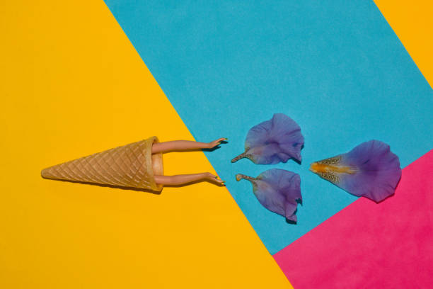 istock a cornet from which hands throw petals into the air, a creative summer concept megaphone that announces summer design on a colorful background 1397973505