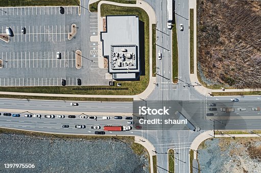 istock Aerial View of Intersection 1397975506