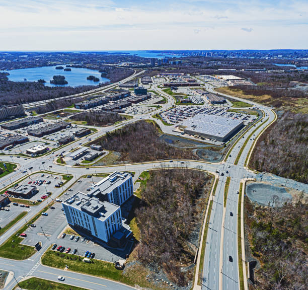 istock Aerial View of Retail Park 1397976117