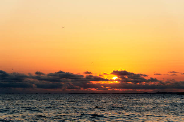 istock Dramatic sunset on the beach with vibrant colors. 1397982509