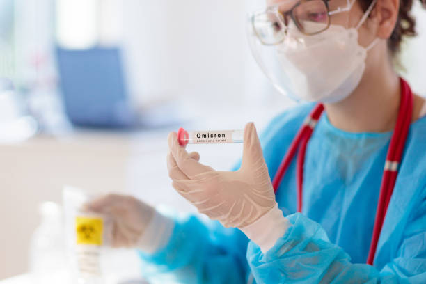 istock Omicron variant of covid 19. Coronavirus test. 1397987861