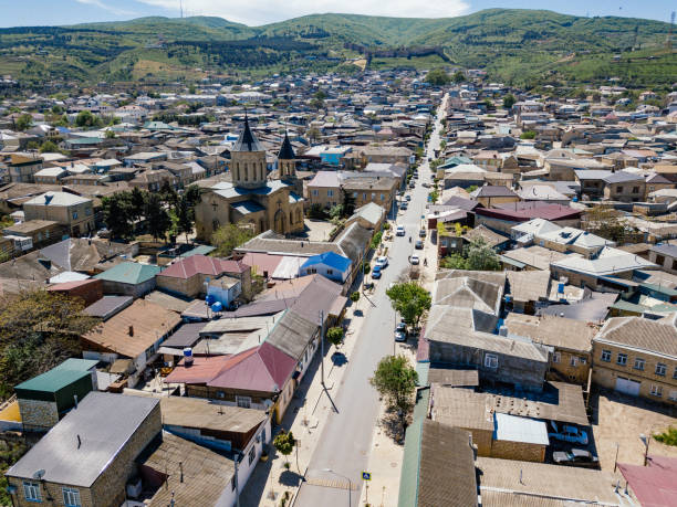 istock Old city Derbent in Dagestan, aerial drone view 1397988978