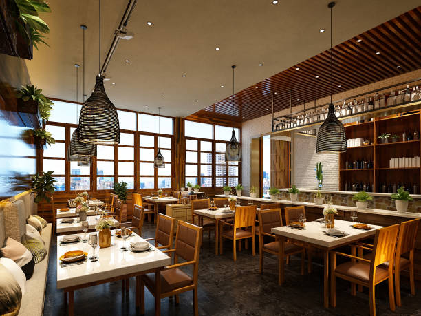 istock 3D render of cafetaria and restaurant 1397990952