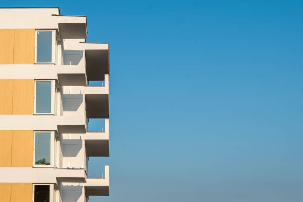 istock Modern apartment building under construction. Sunny day with blue sky. 1397994773