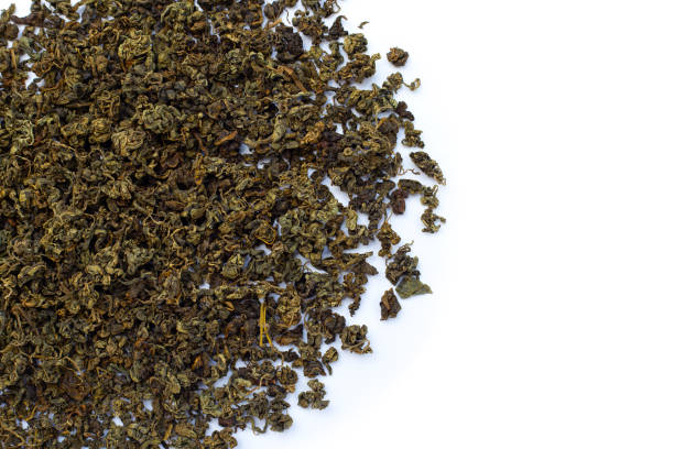 istock Dried Jiaogulan on white background. 1397998208