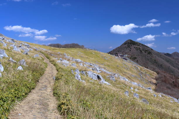 istock Walking on the Tengu Kogen in spring (Shikoku Karst) 1398000266