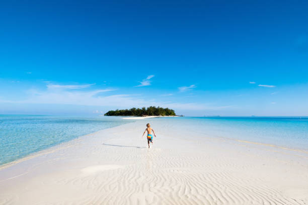 istock Kids playing on beach. Children play at sea. 1398005842